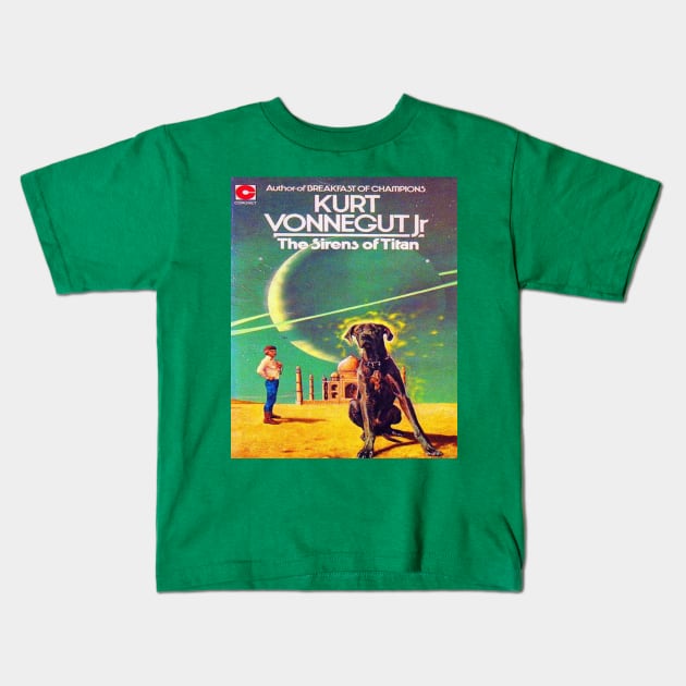 Sirens of Titan by Kurt Vonnegut - Kazak Cover Kids T-Shirt by SpartanCell